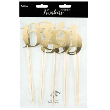 Cake Topper - Golden Numbers
